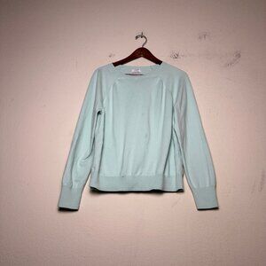 J.Crew Cashmere Blend Cotton Sweater Women S Blue Pullover Minimal Prep Warm